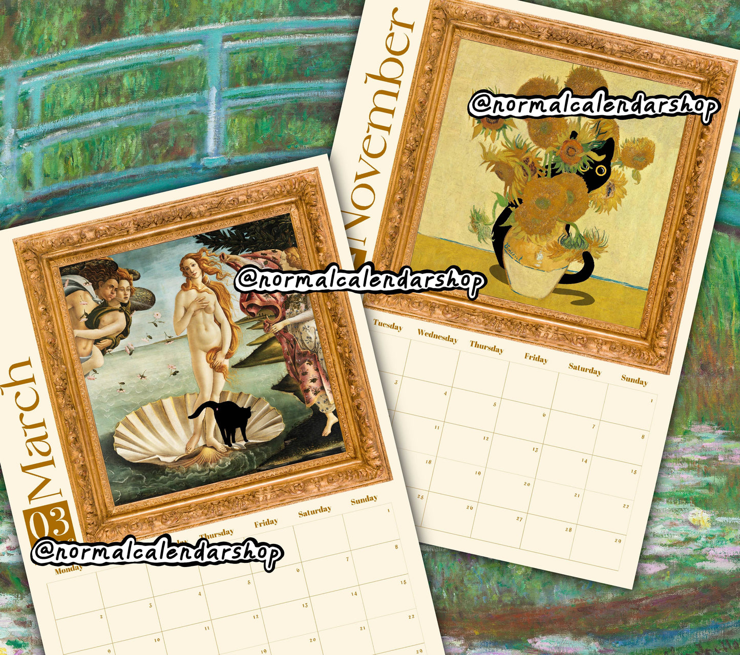 Black Cats in Fine Art Masterpieces 2026 Calendar