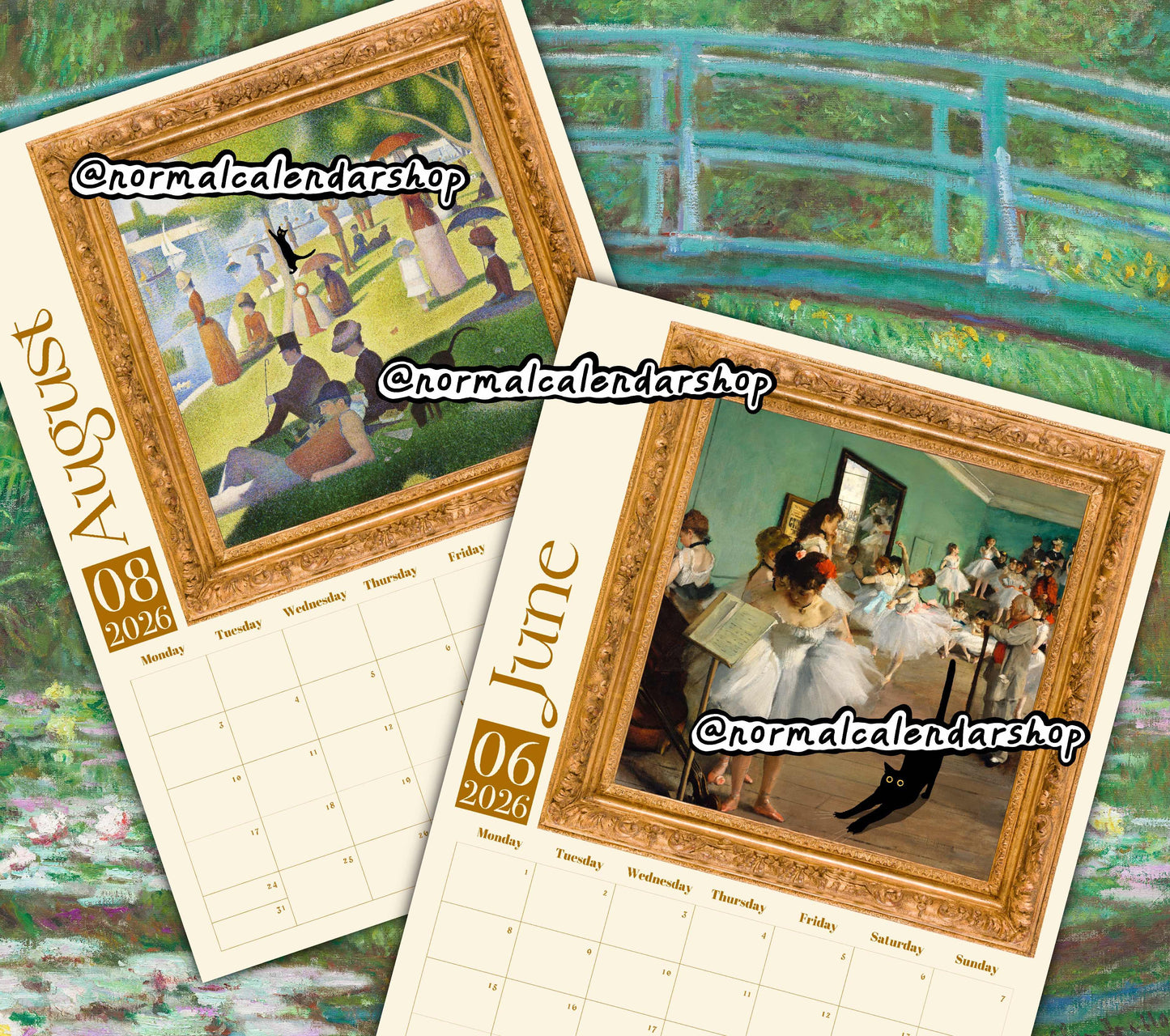 Black Cats in Fine Art Masterpieces 2026 Calendar