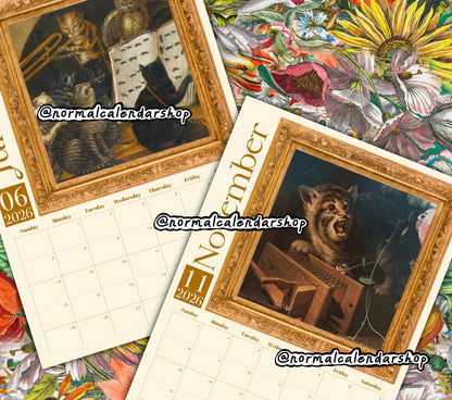 Weird Medieval Cats Calendar 2026