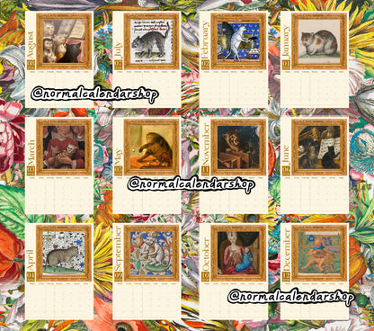 Weird Medieval Cats Calendar 2026