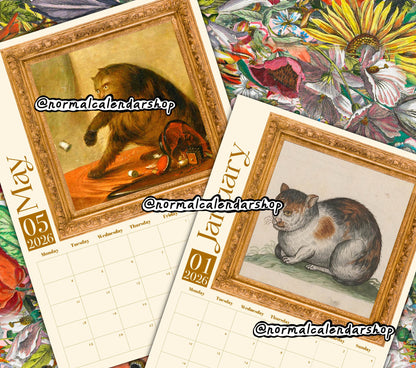 Weird Medieval Cats Calendar 2026