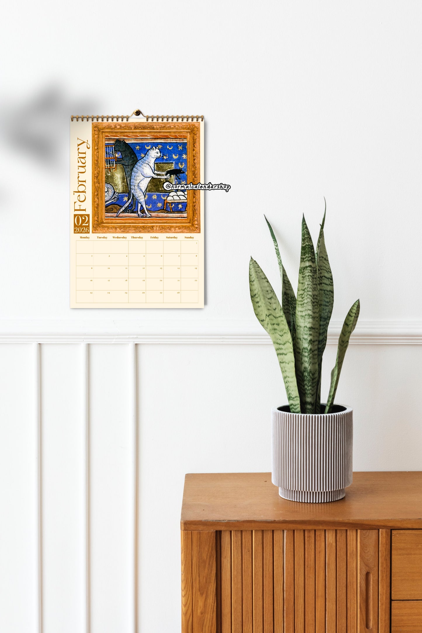 Weird Medieval Cats Calendar 2026