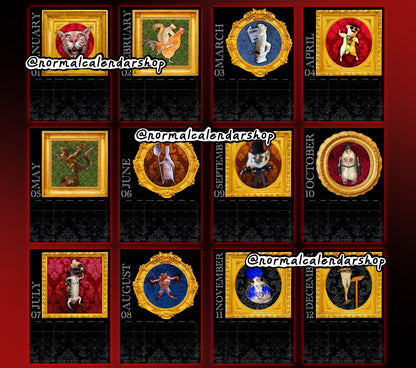 Tasteful Taxidermy Calendar 2026