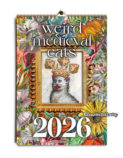 Weird Medieval Cats Calendar 2026