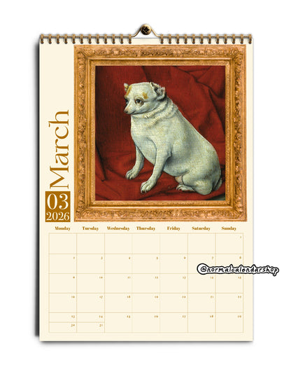 Weird Renaissance Dogs 2026 Calendar