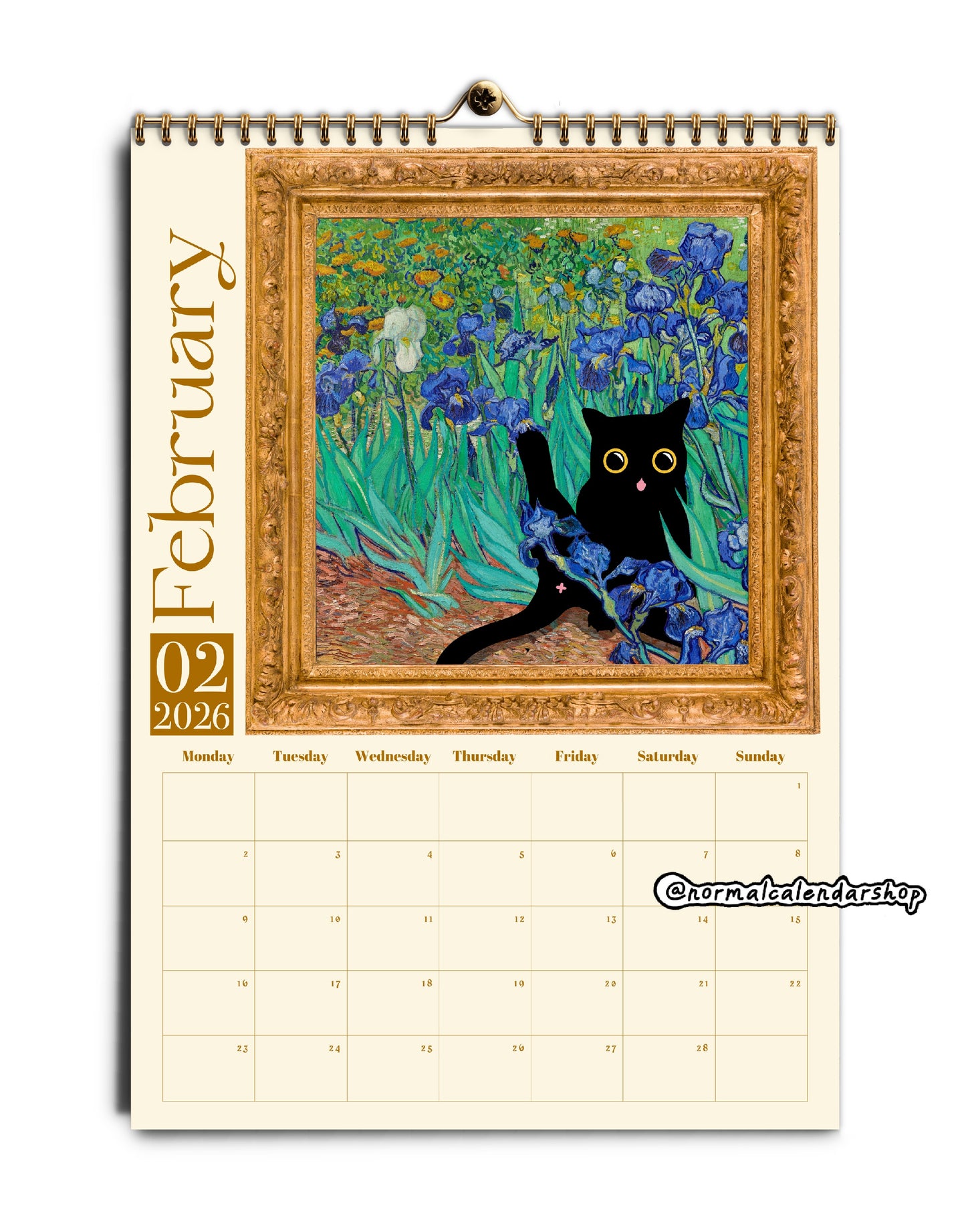 Black Cats in Fine Art Masterpieces 2026 Calendar