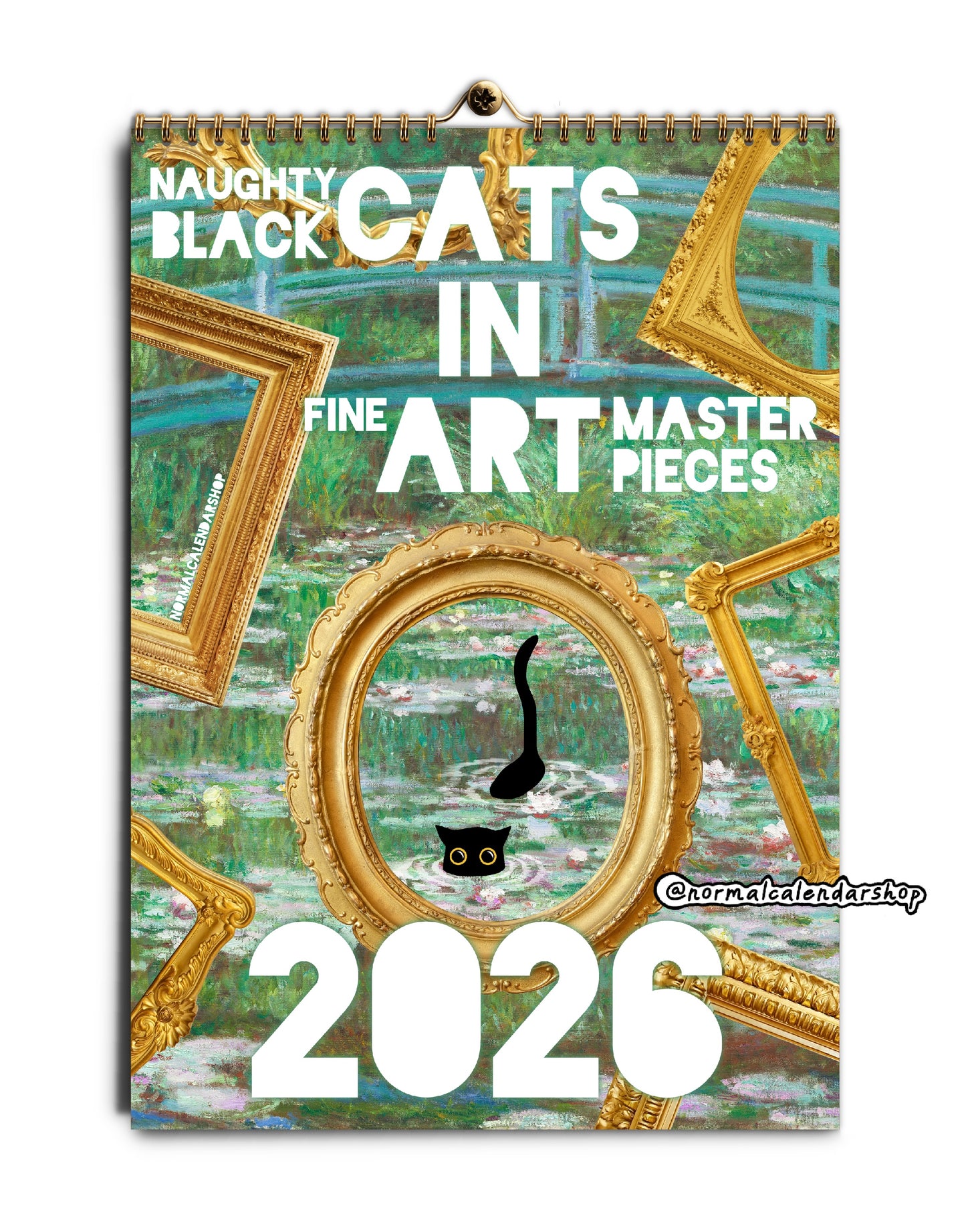 Black Cats in Fine Art Masterpieces 2026 Calendar
